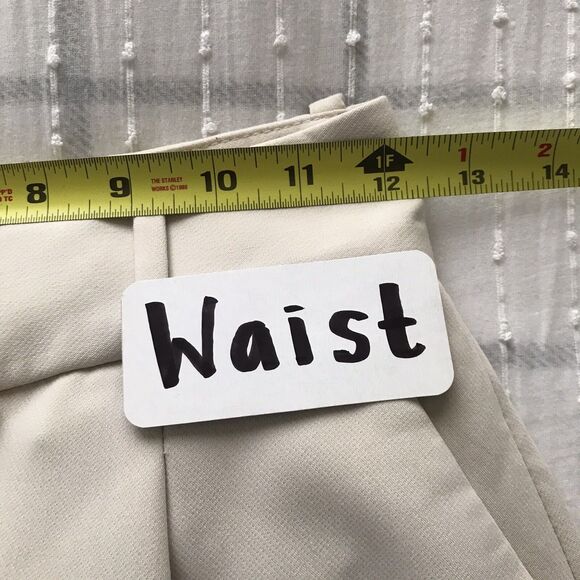 Zara High Waist Pleated Beige Cream Neutral Trousers Pants Corporate Core - XS - Picture 4 of 7